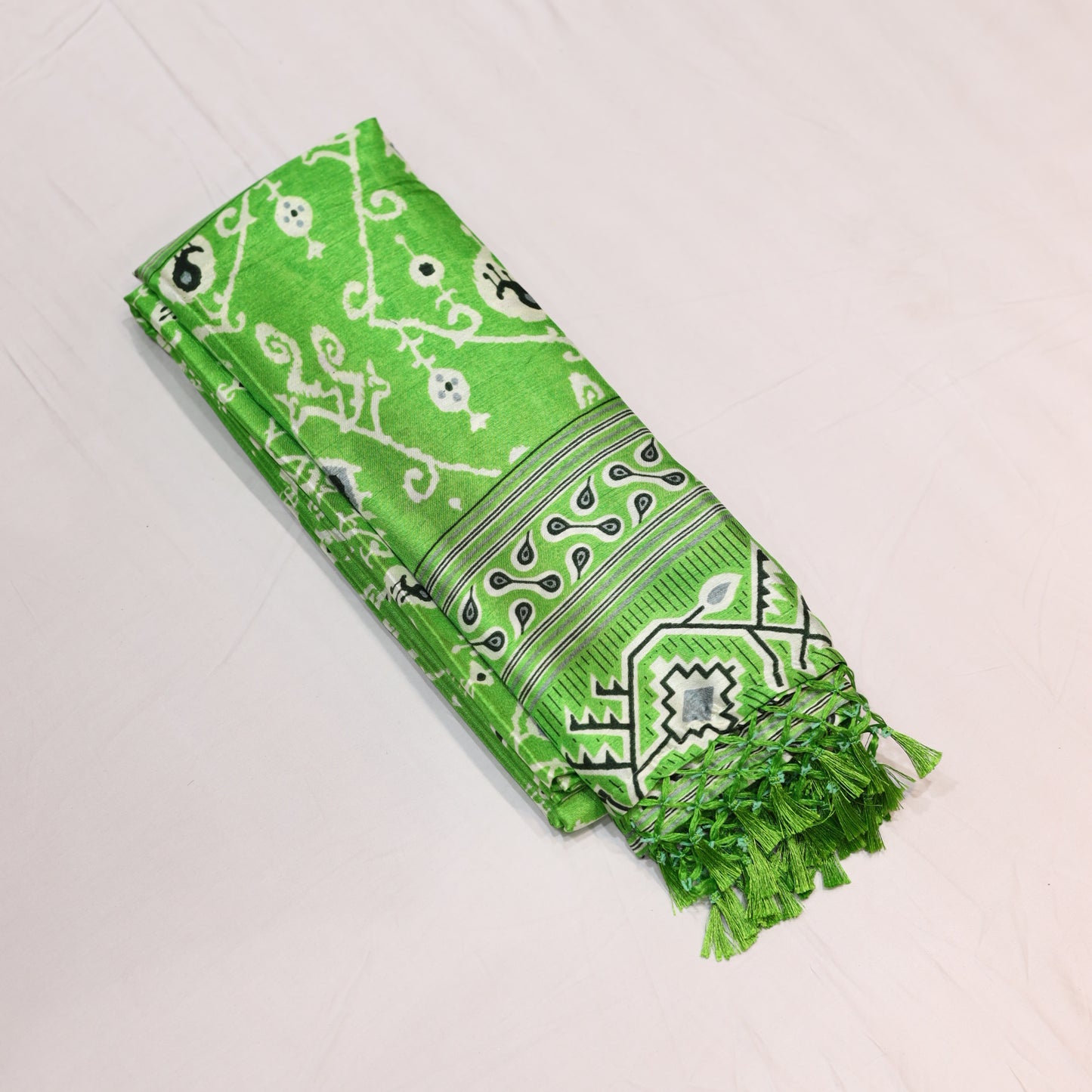 Lime Green Fancy Saree