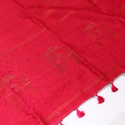 Red Cut Work Saree