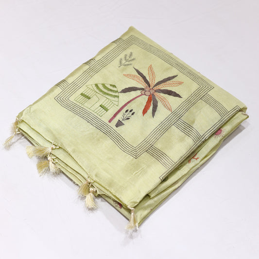 Cream Cut Work Saree