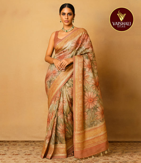 Pure Organsa Saree