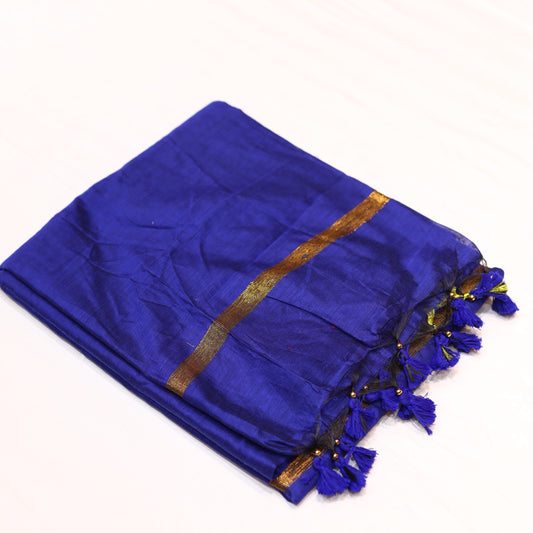 Dark Blue Semi Silk Cotton Saree