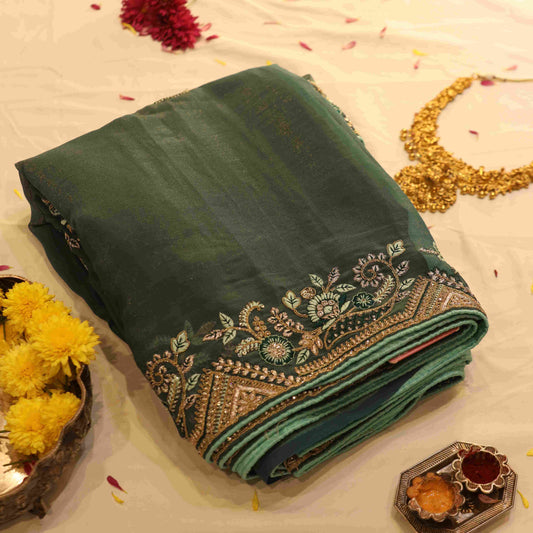 Fancy Designer Saree Netted Saree