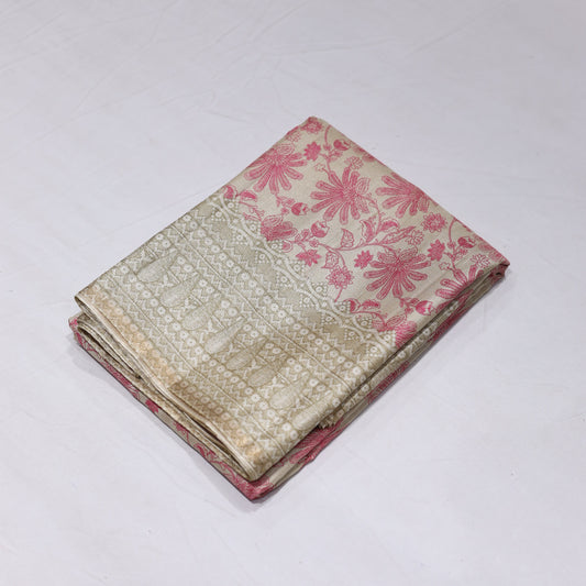 Pink Fancy Semi Tusser Saree