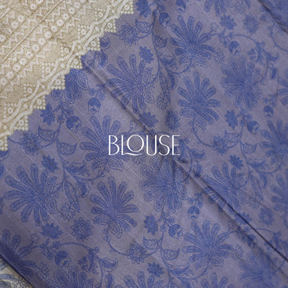 Dark Blue Fancy Semi Tusser Saree