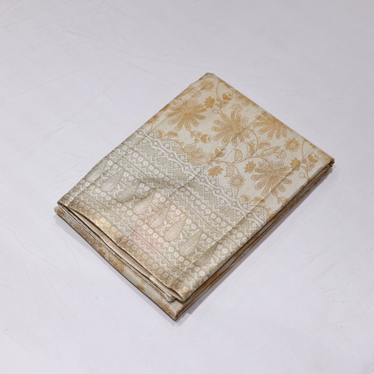 Brown Fancy Semi Tusser Saree
