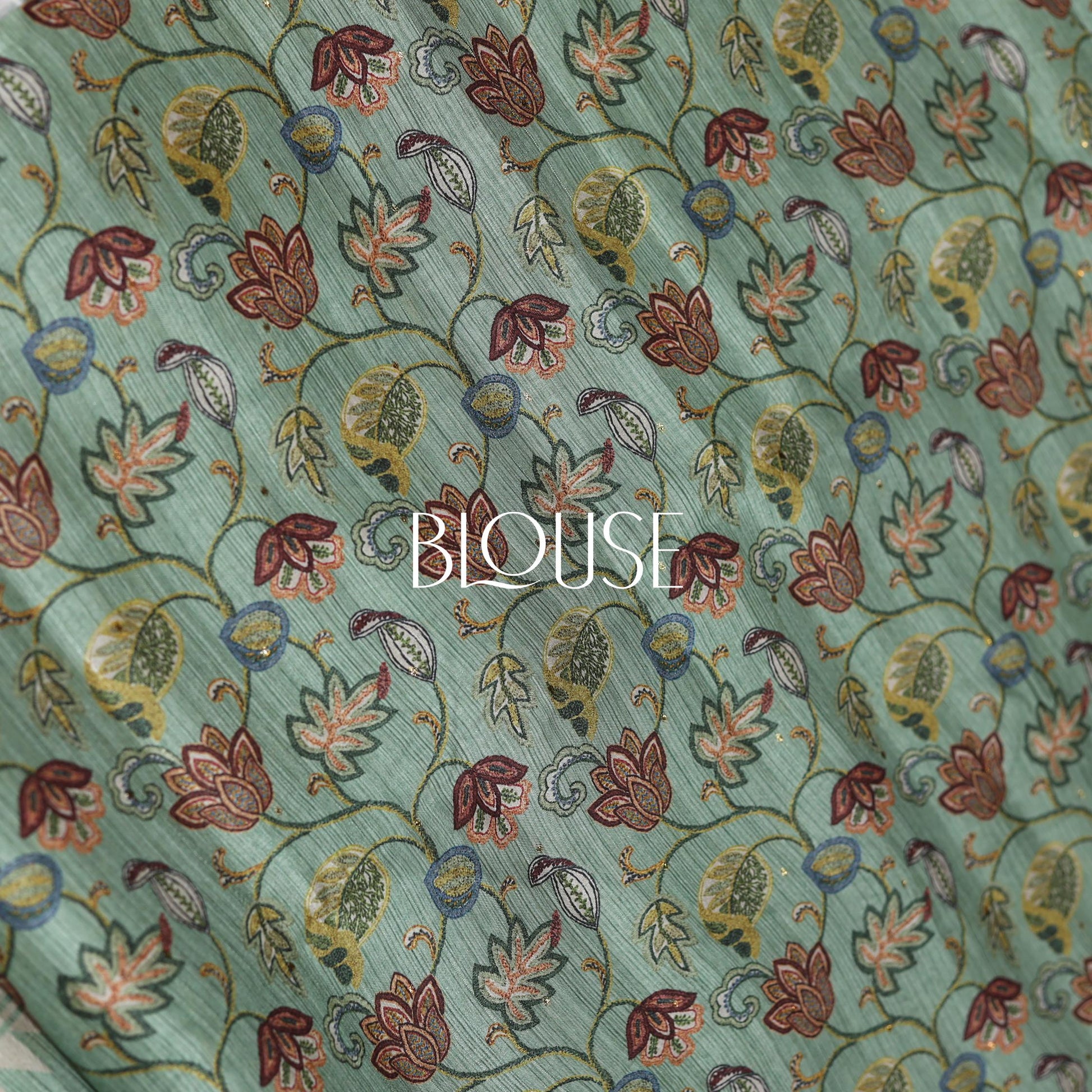 Green Fancy Semi Tusser Saree - Vaishali Silks