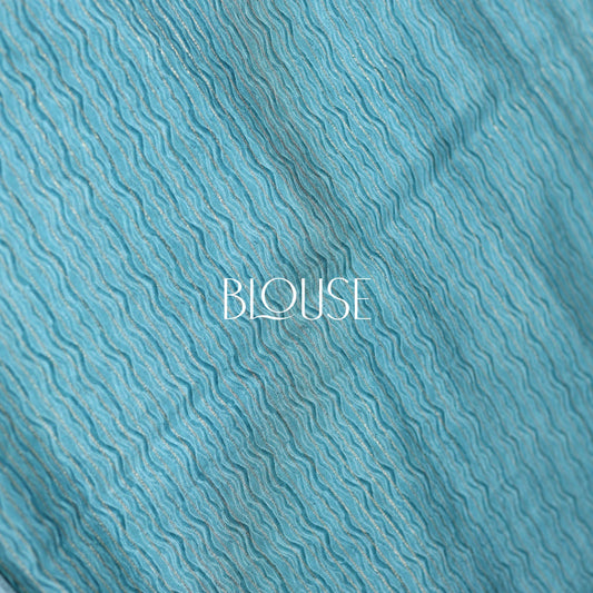 Sea Blue Fancy Semi Tusser Saree