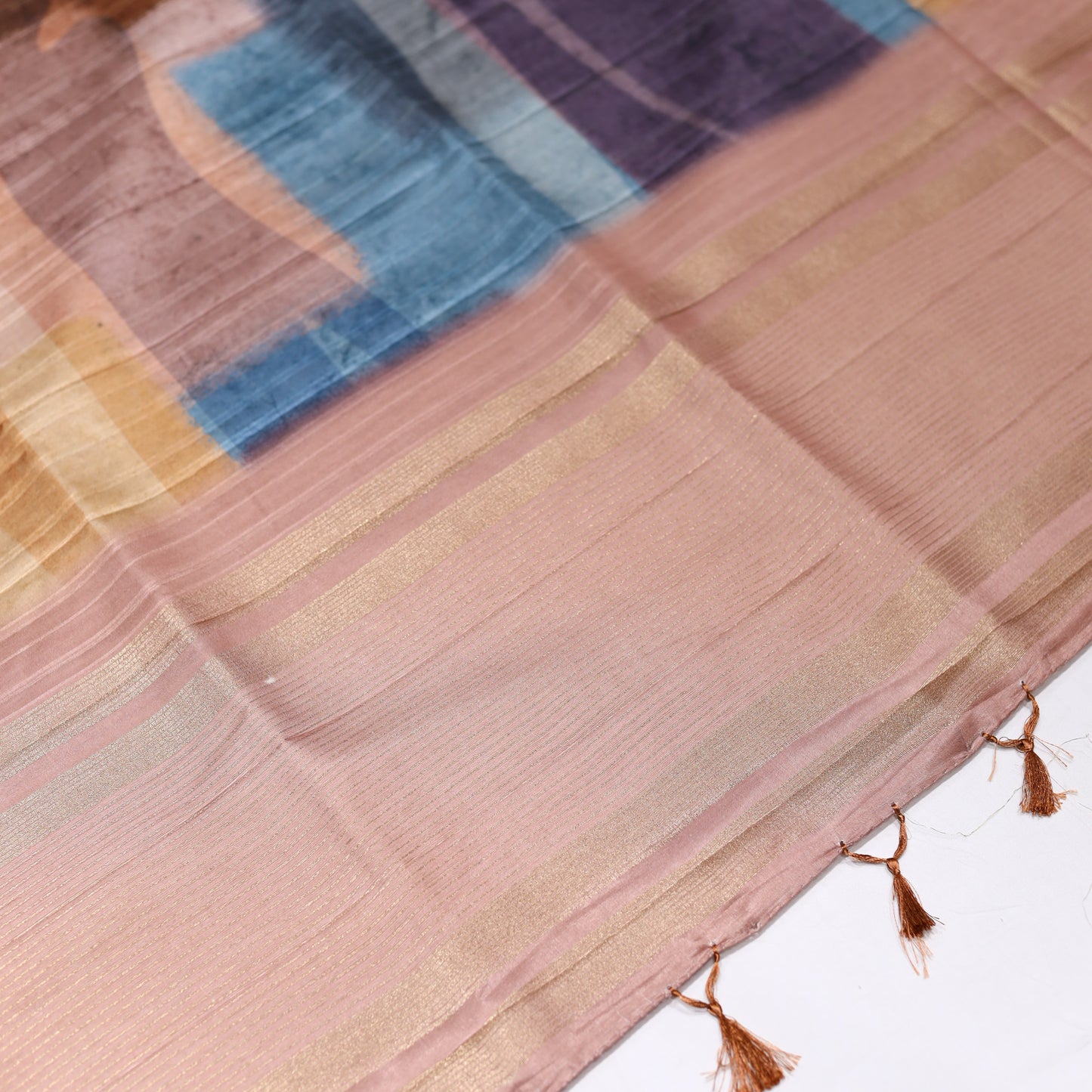 Brandy Rose Fancy Semi Tusser Saree