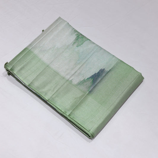 Lichen Green Fancy Semi Tusser Saree