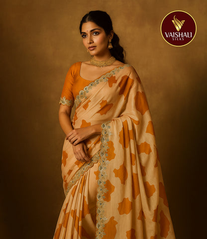 Fancy Designer Saree Netted Saree