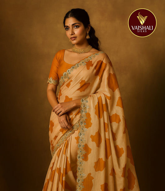 Fancy Designer Saree Netted Saree
