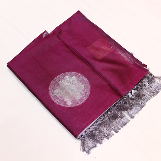 Crimson Velvet Fancy Saree