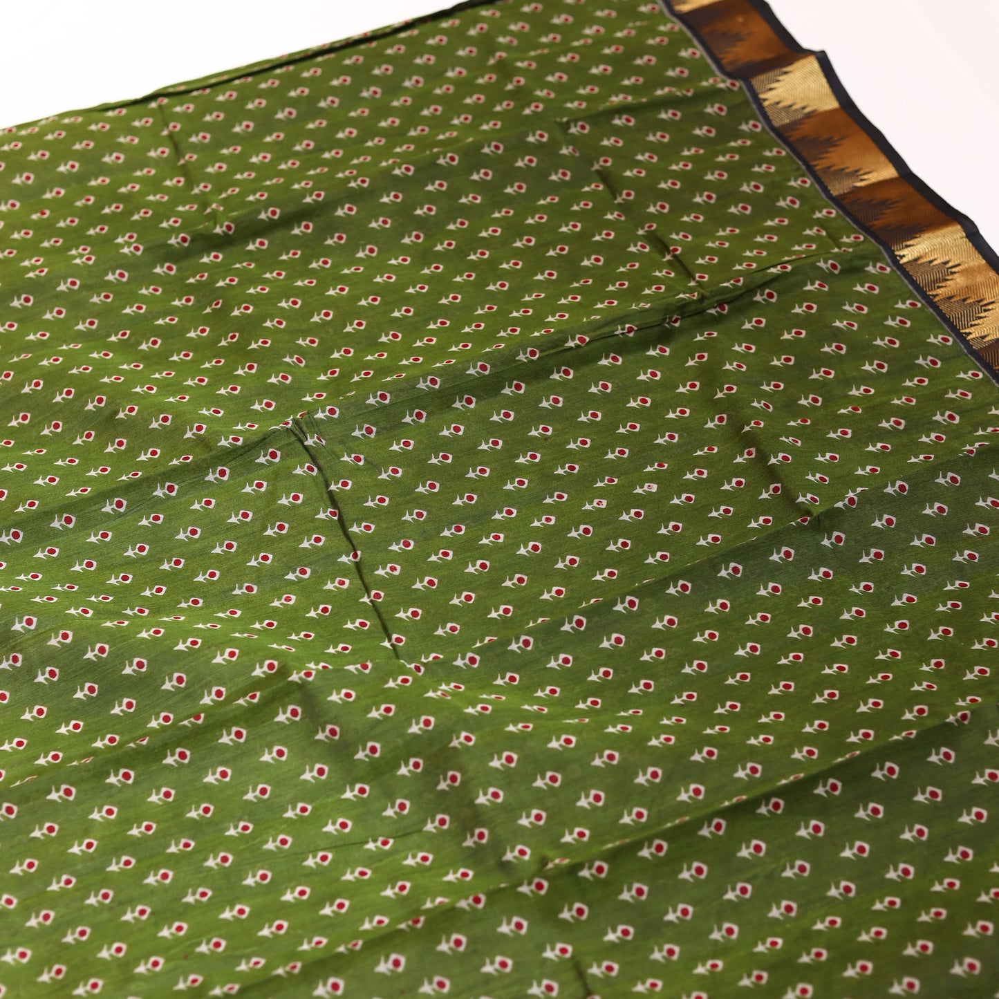 Army Green Chanderi Saree