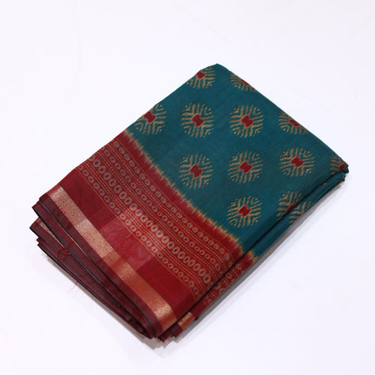 Dark Green Chanderi Saree