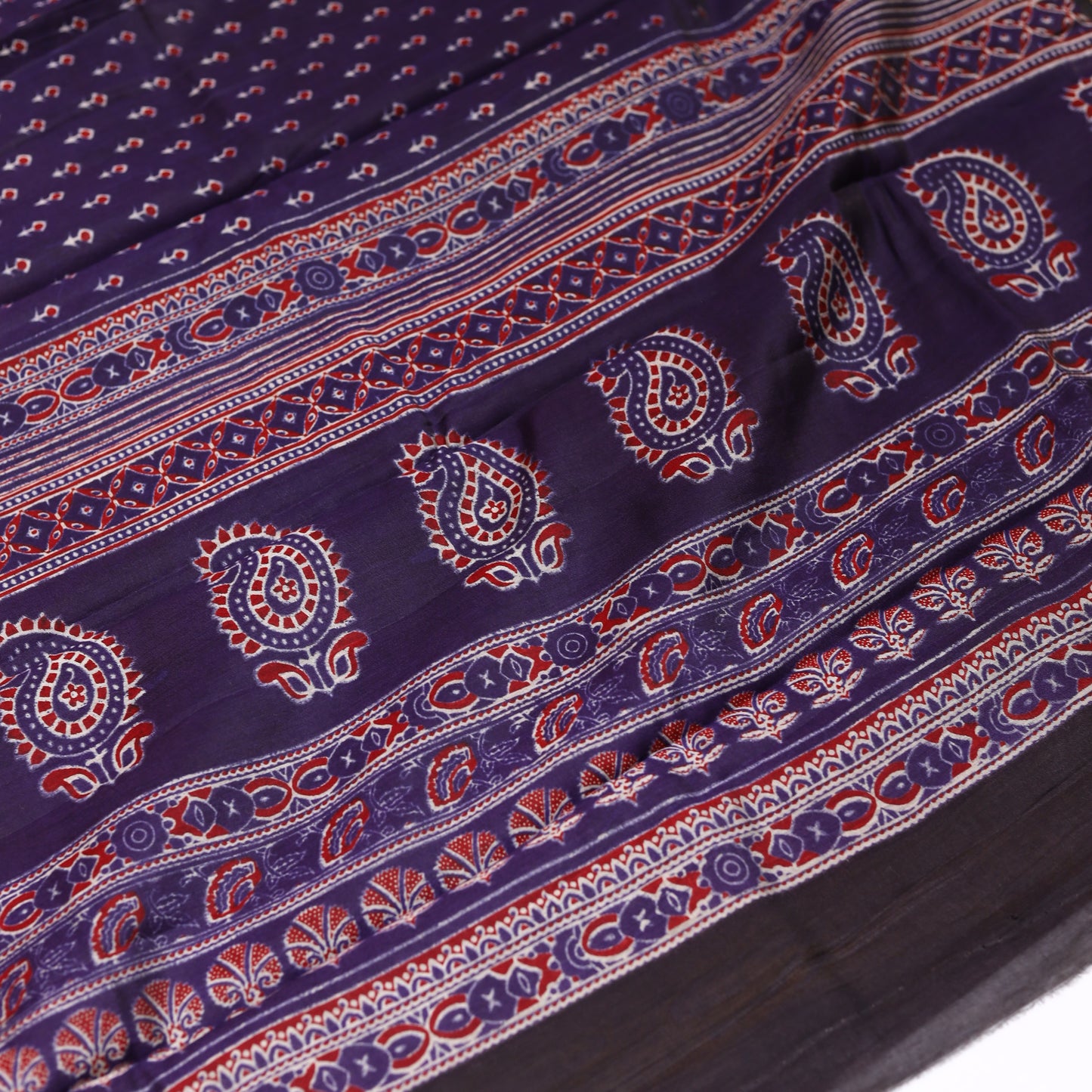 Blackcurrant Chanderi Saree