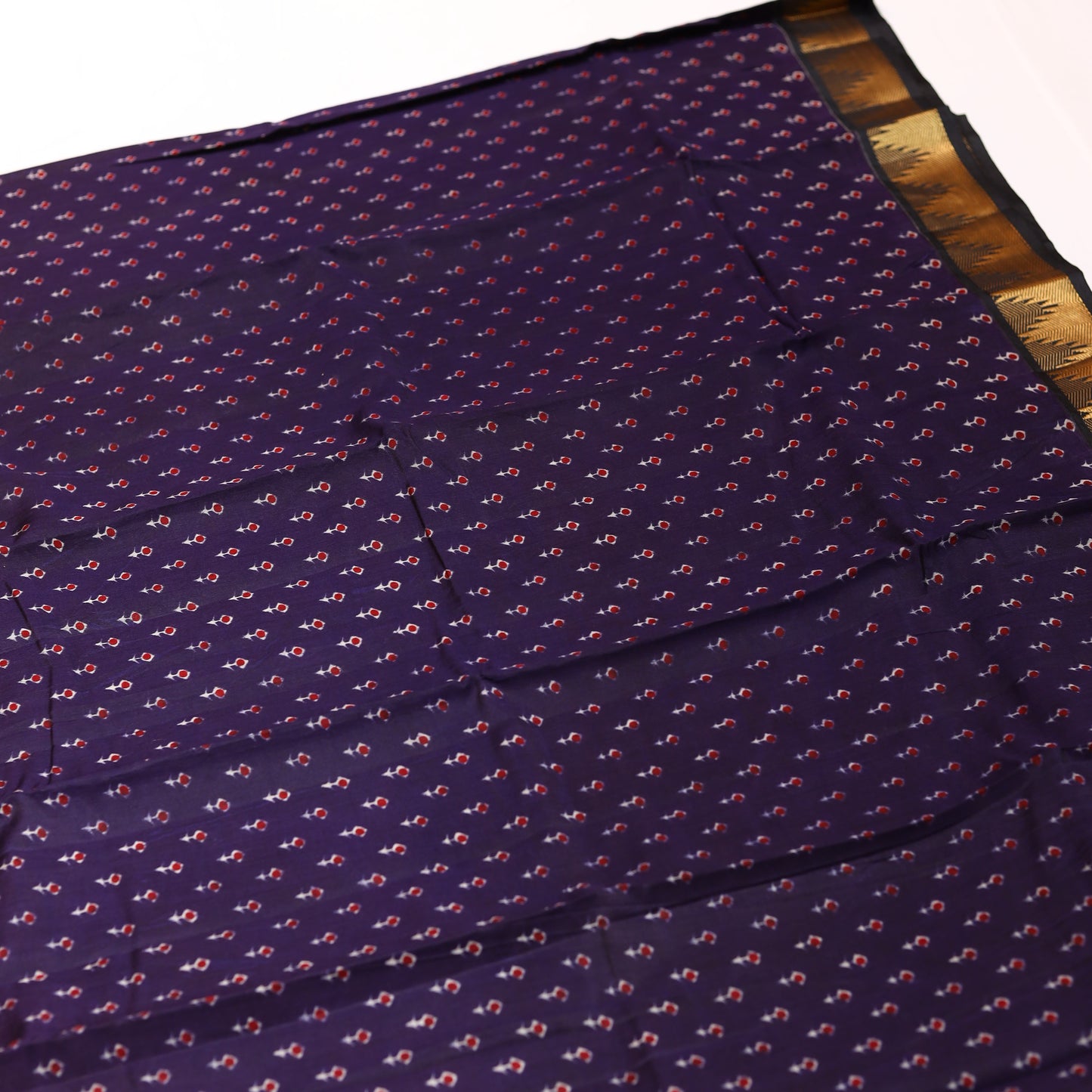 Blackcurrant Chanderi Saree