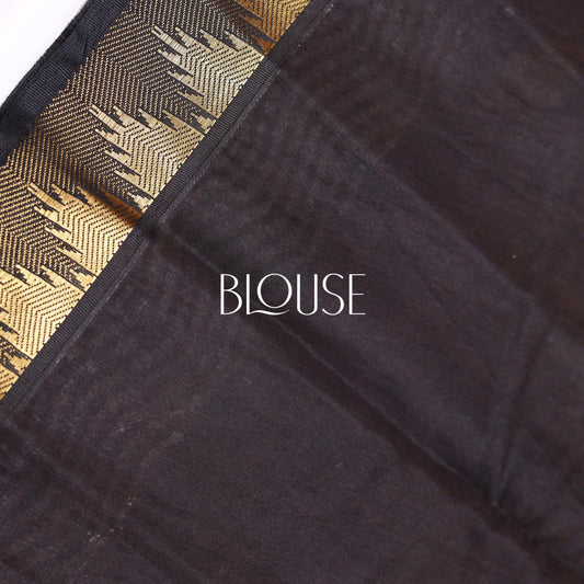 Blackcurrant Chanderi Saree