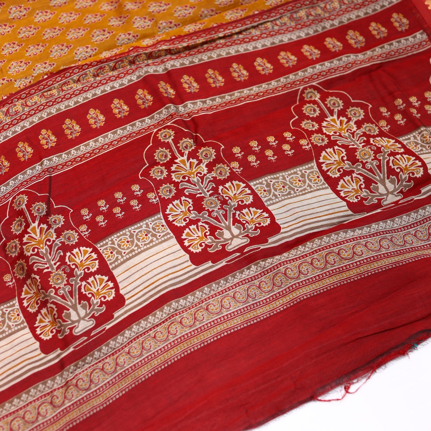 Mustard Chanderi Saree