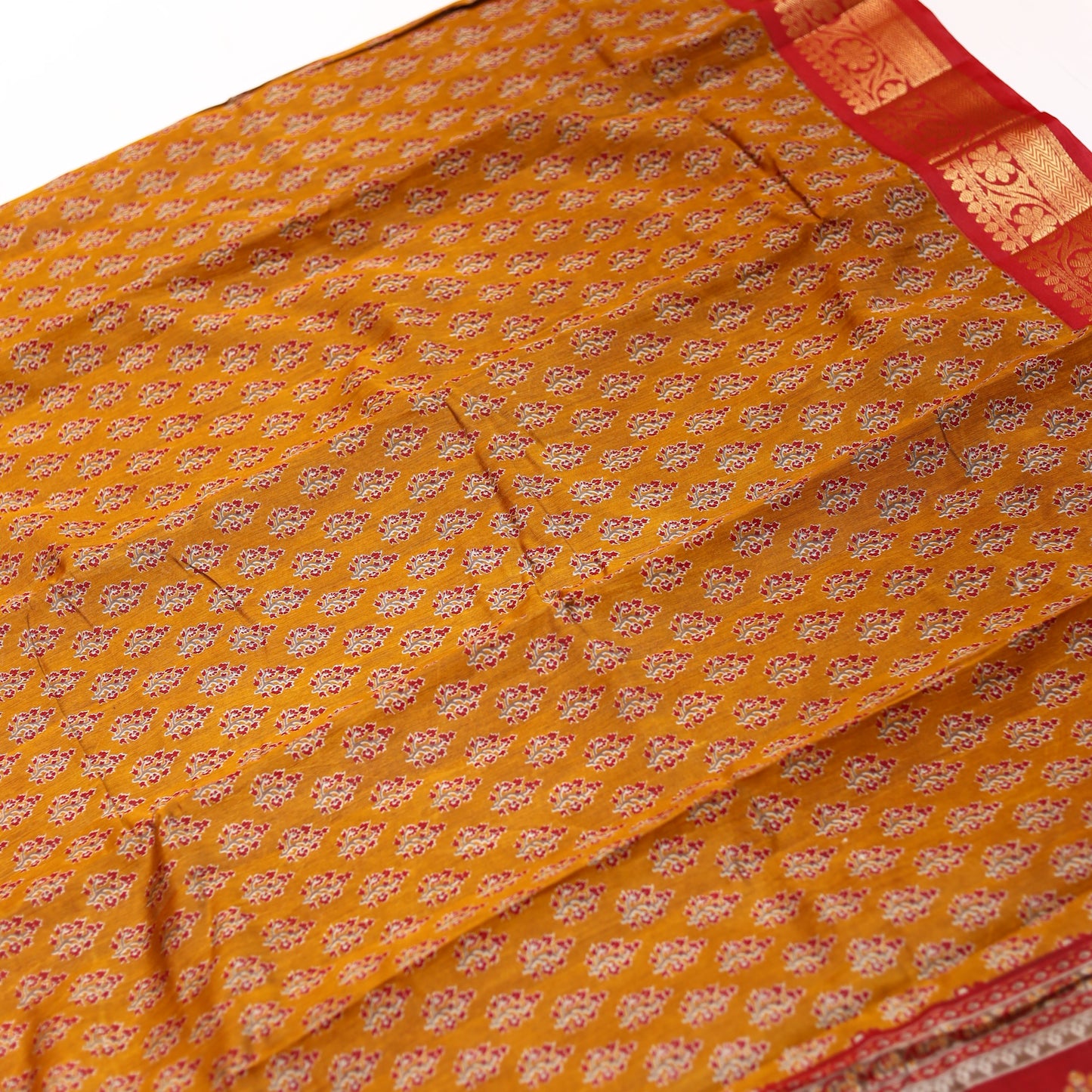 Mustard Chanderi Saree