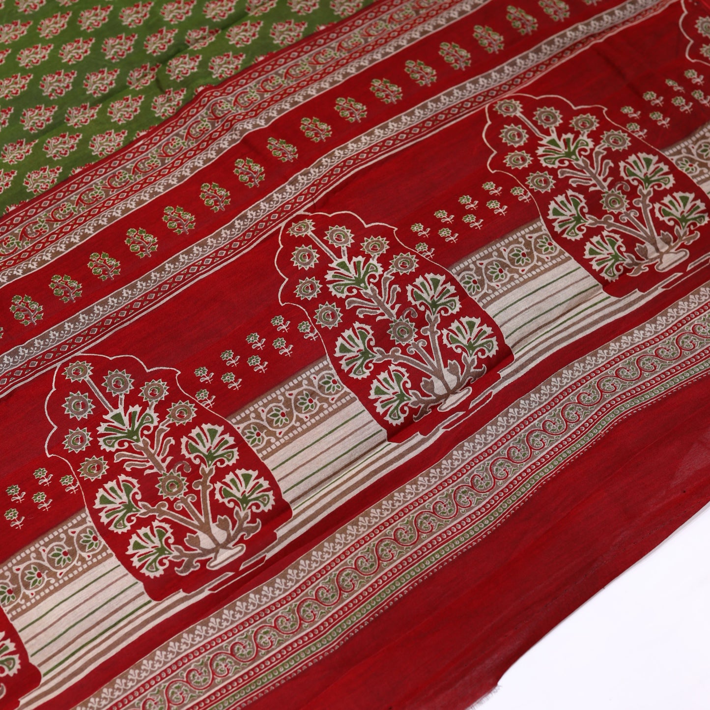 Verdun Green Chanderi Saree