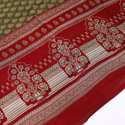Verdun Green Chanderi Saree