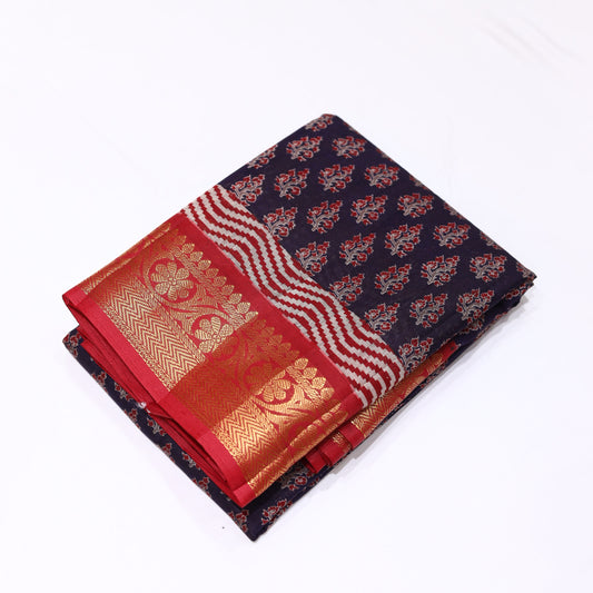 dark Blue Chanderi Saree