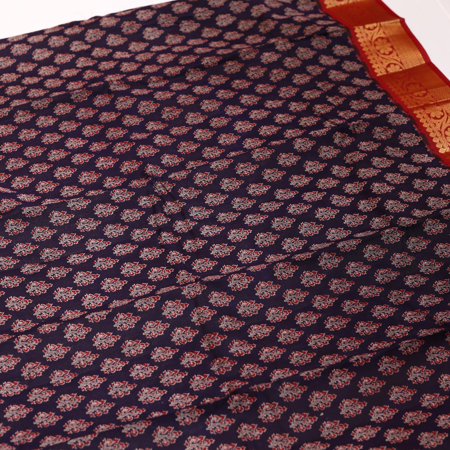 dark Blue Chanderi Saree
