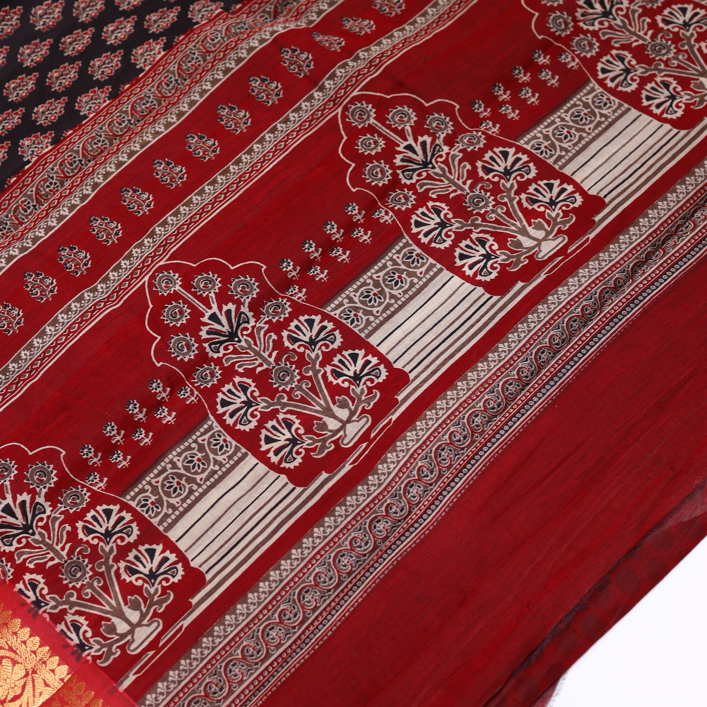 Black Chanderi Saree