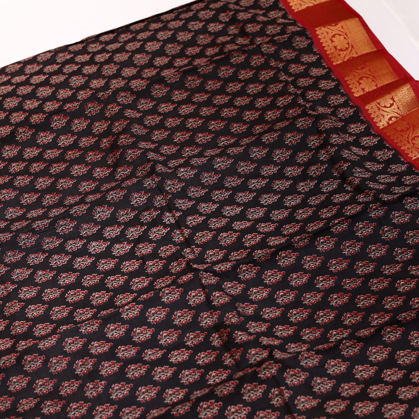 Black Chanderi Saree