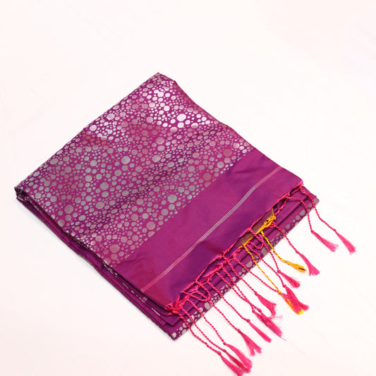 magenta-pink Semi Soft Silk Saree