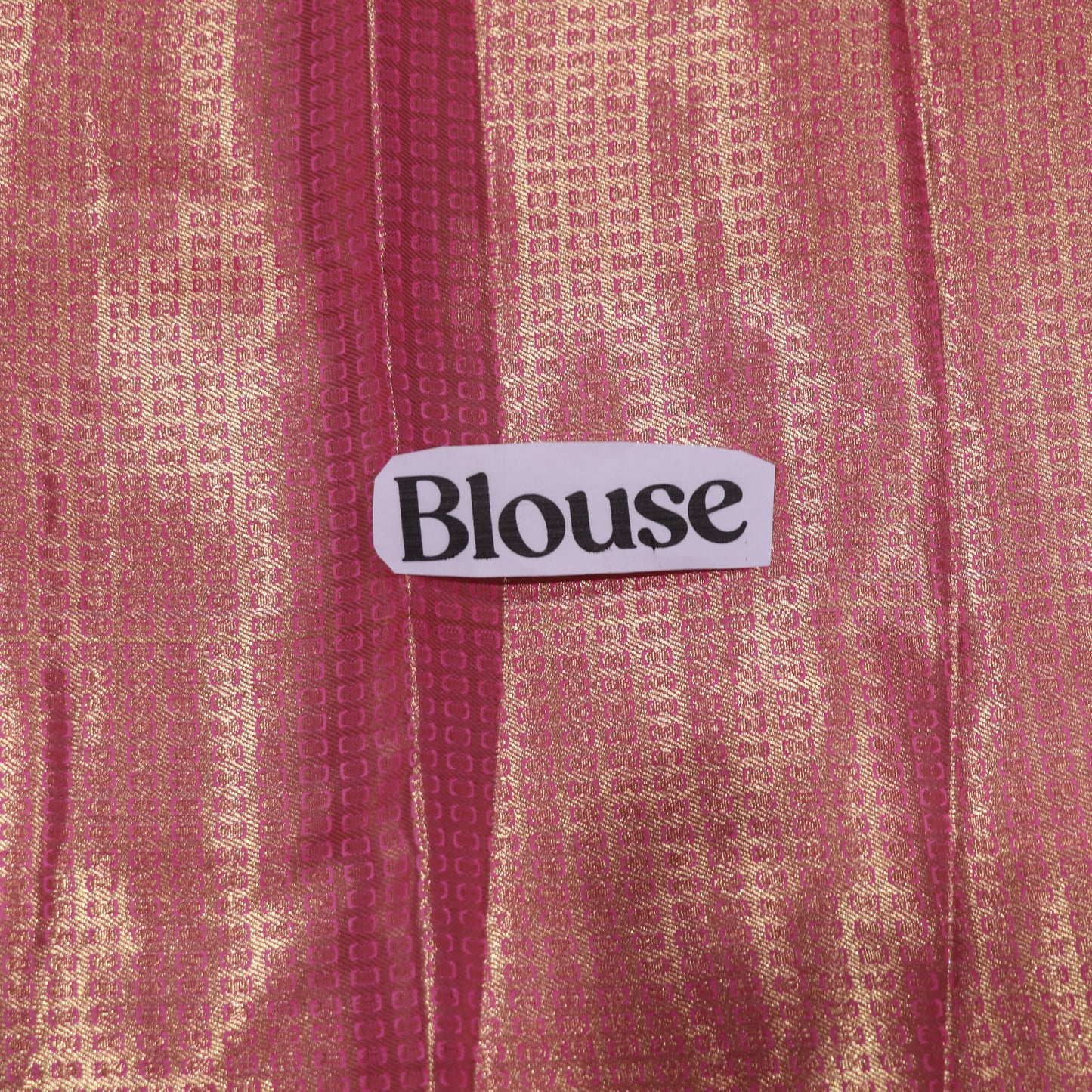 Pure Tissue Silk  Gold With Pink Colour - Vaishali Silks