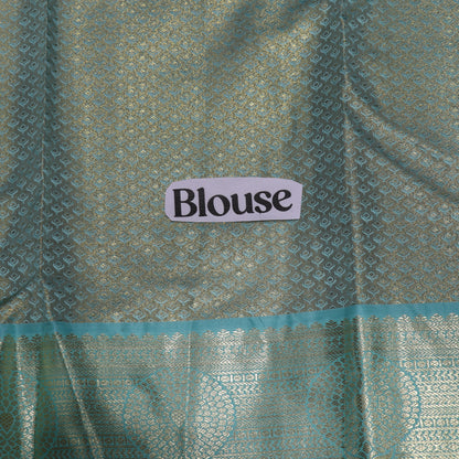 Pure Tissue Silk  Green Colour - Vaishali Silks