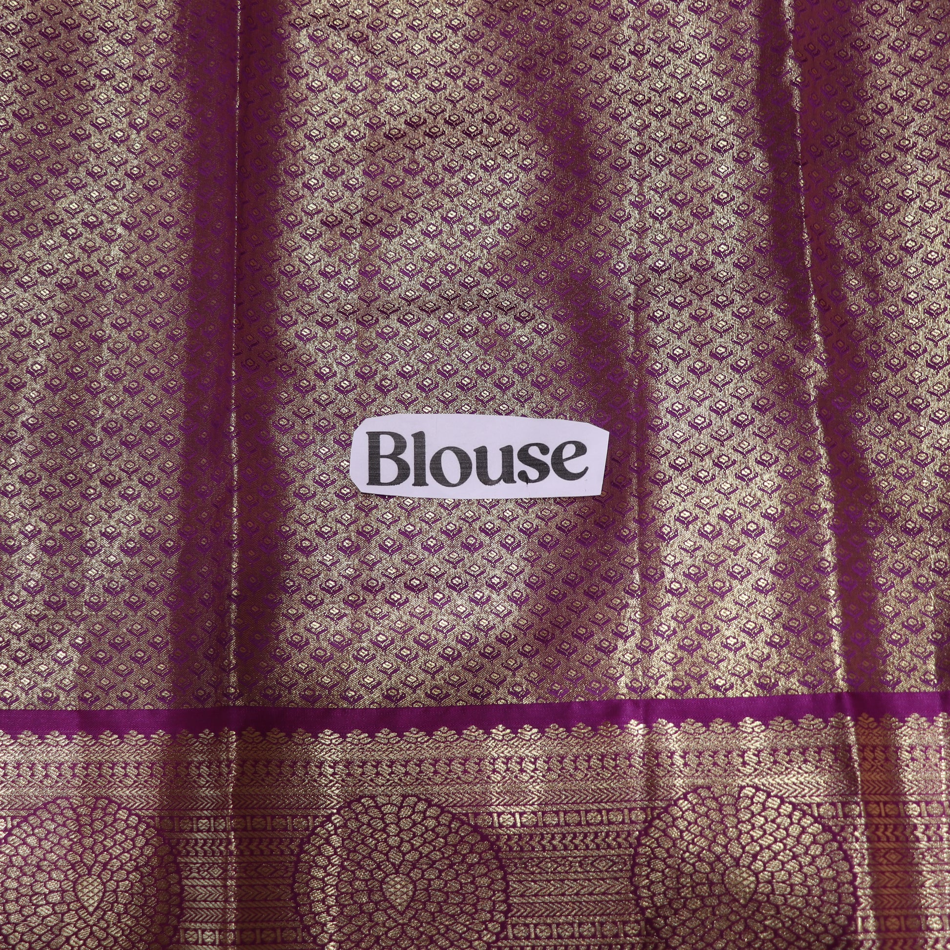 Pure Tissue Silk Green With Purple Colour - Vaishali Silks