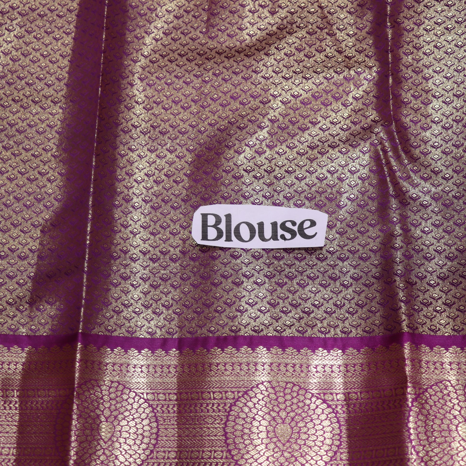 Pure Tissue Silk Mustard With Purple Colour - Vaishali Silks