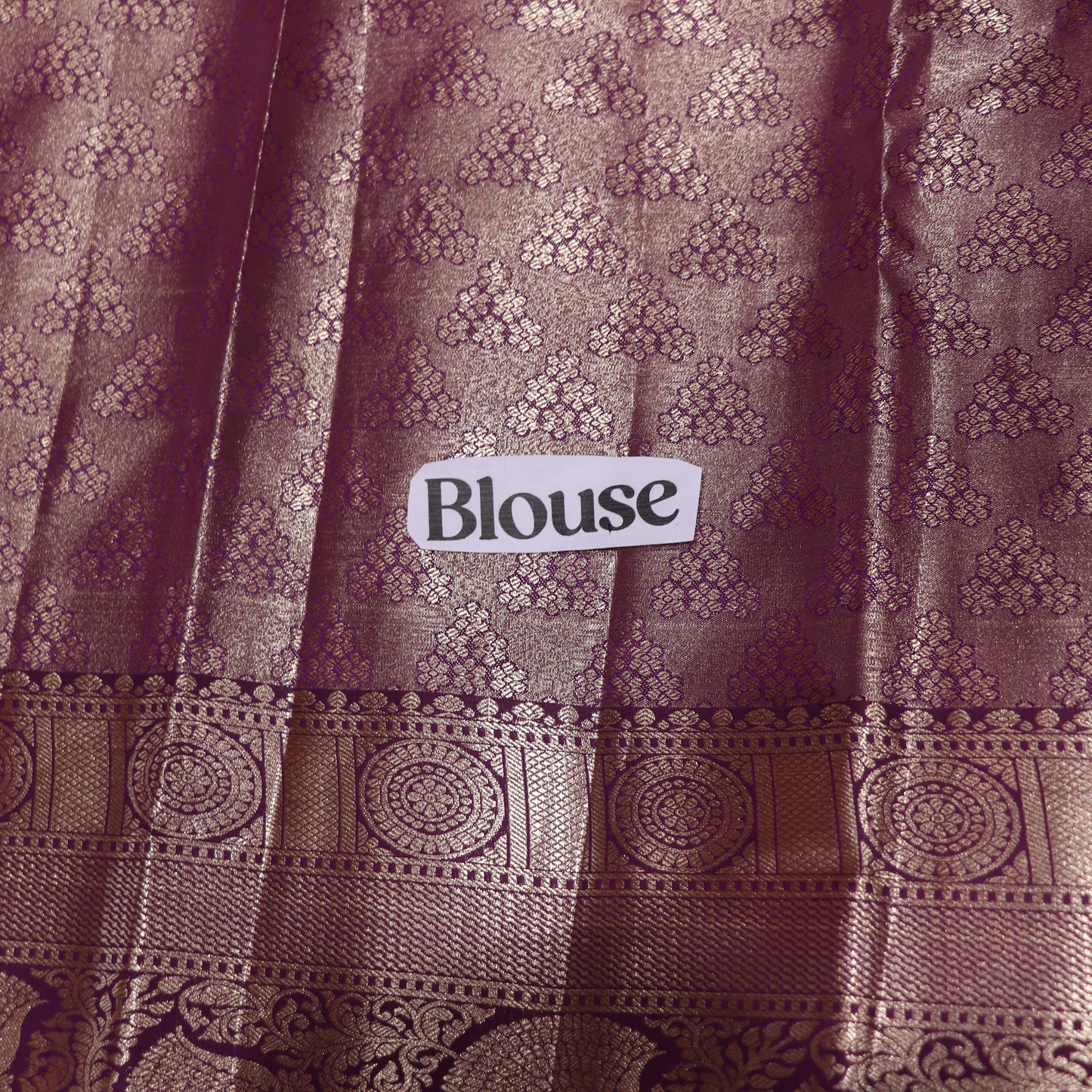 Pure Tissue Silk Green  With Violet Colour - Vaishali Silks