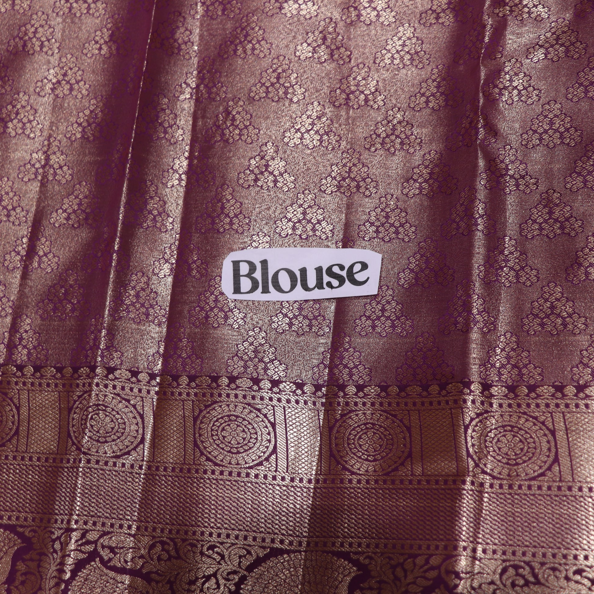 Pure Tissue Silk Green  With Violet Colour - Vaishali Silks