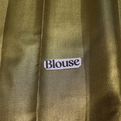 Pure Tissue Saree  Goid With Green Colour - Vaishali Silks