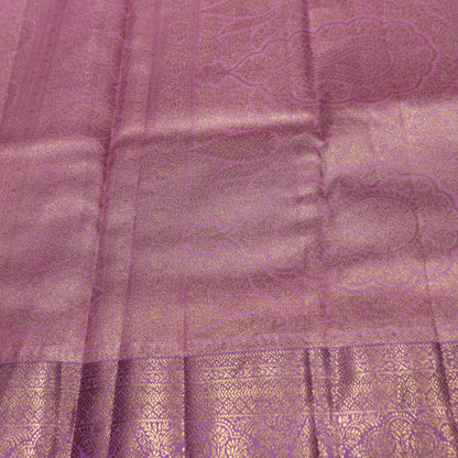 Pure Tissue Saree Yellow  With Purple Clour - Vaishali Silks