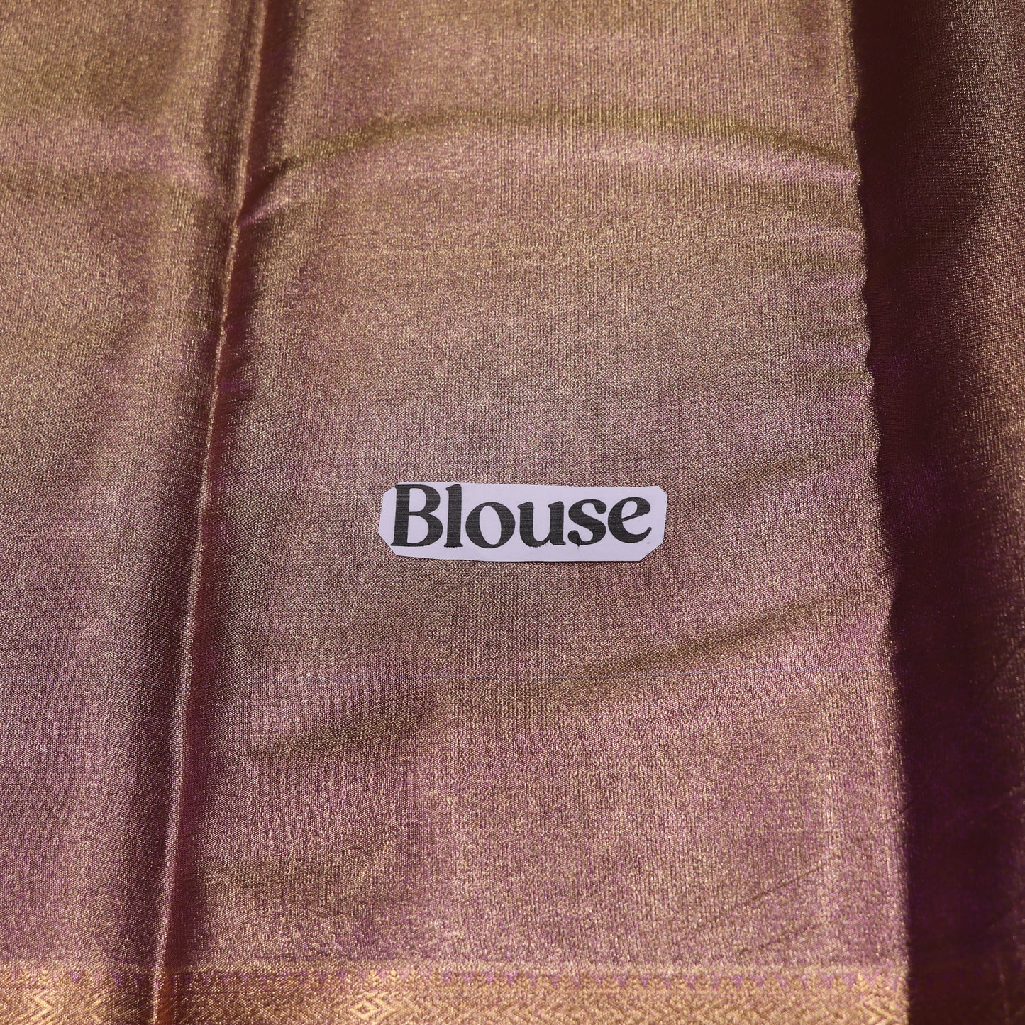 Pure Tissue Saree  Gold With Purple Colour - Vaishali Silks