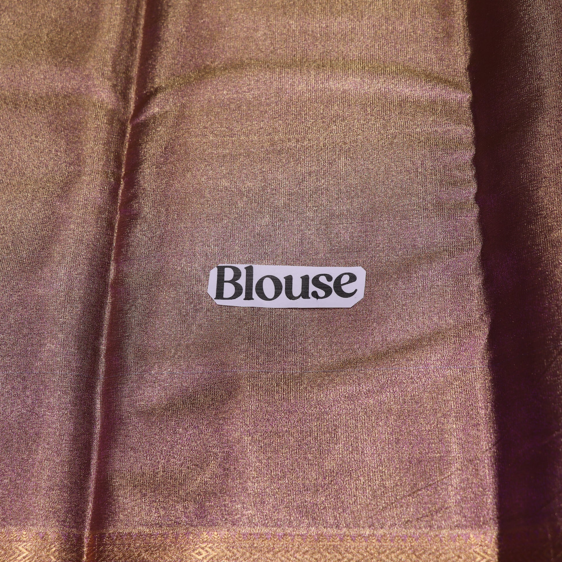 Pure Tissue Saree  Gold With Purple Colour - Vaishali Silks
