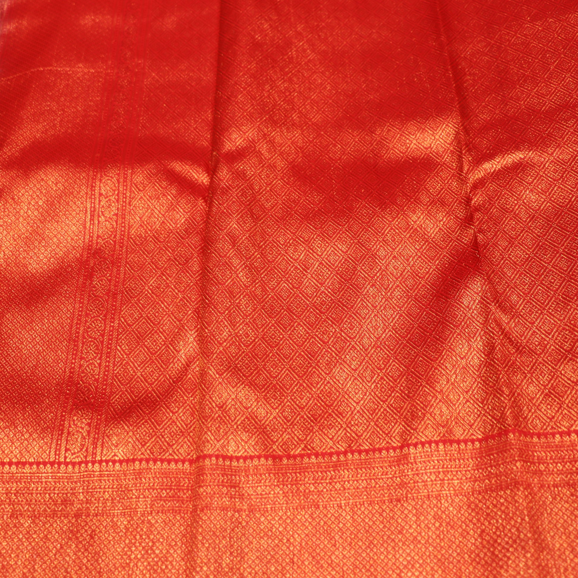 Pure Tissue silk Saree Pista  Green With Red - Vaishali Silks