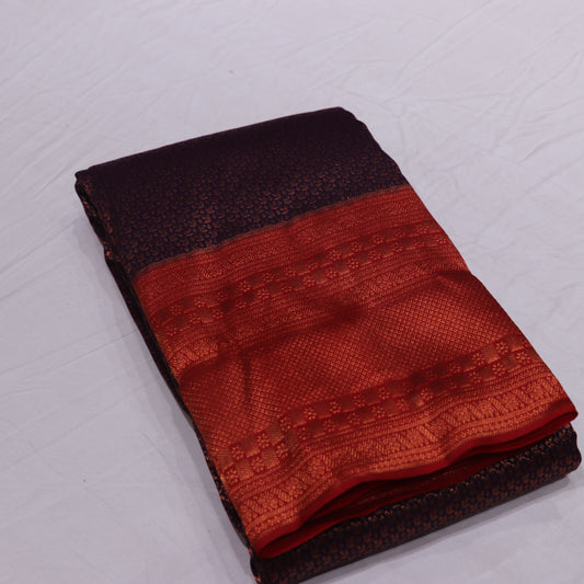 Pure silk Saree Voilet With Red - Vaishali Silks