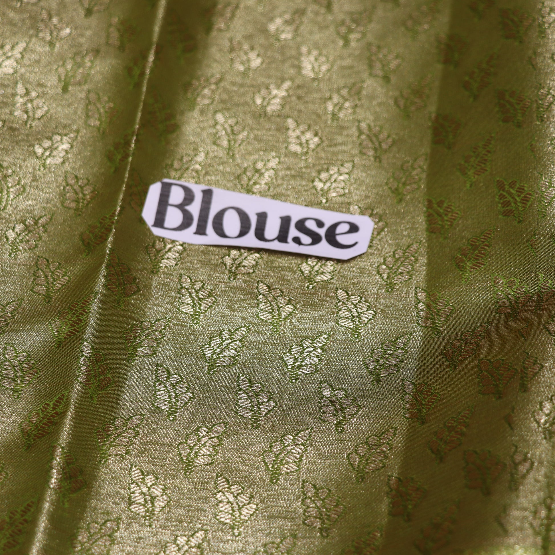 Pure Tissue silk Saree Sandal With  Green - Vaishali Silks