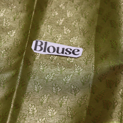 Pure Tissue silk Saree Sandal With  Green - Vaishali Silks