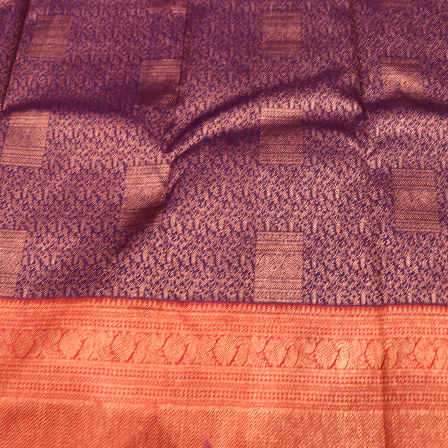 Pure silk Saree Voilet With  Red - Vaishali Silks