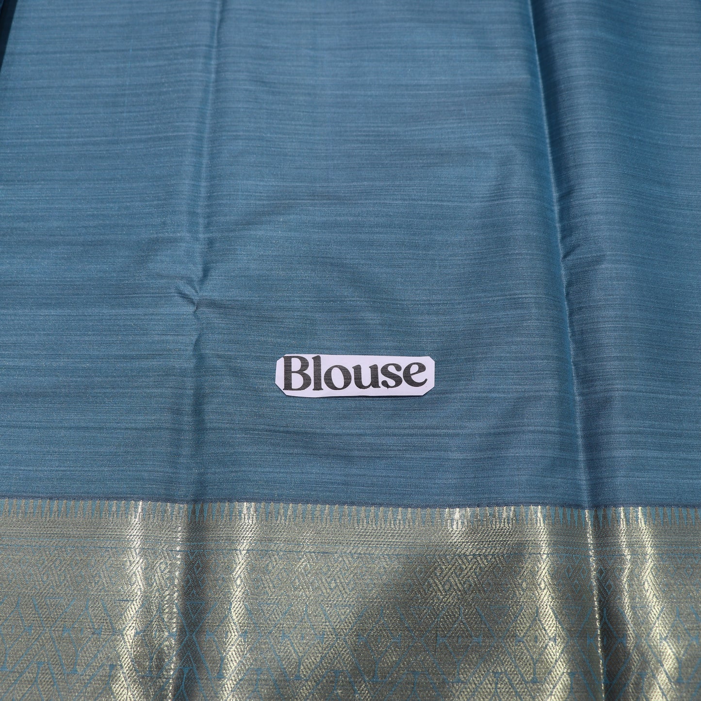 Pure Printed Silk Saree Blue Colour - Vaishali Silks
