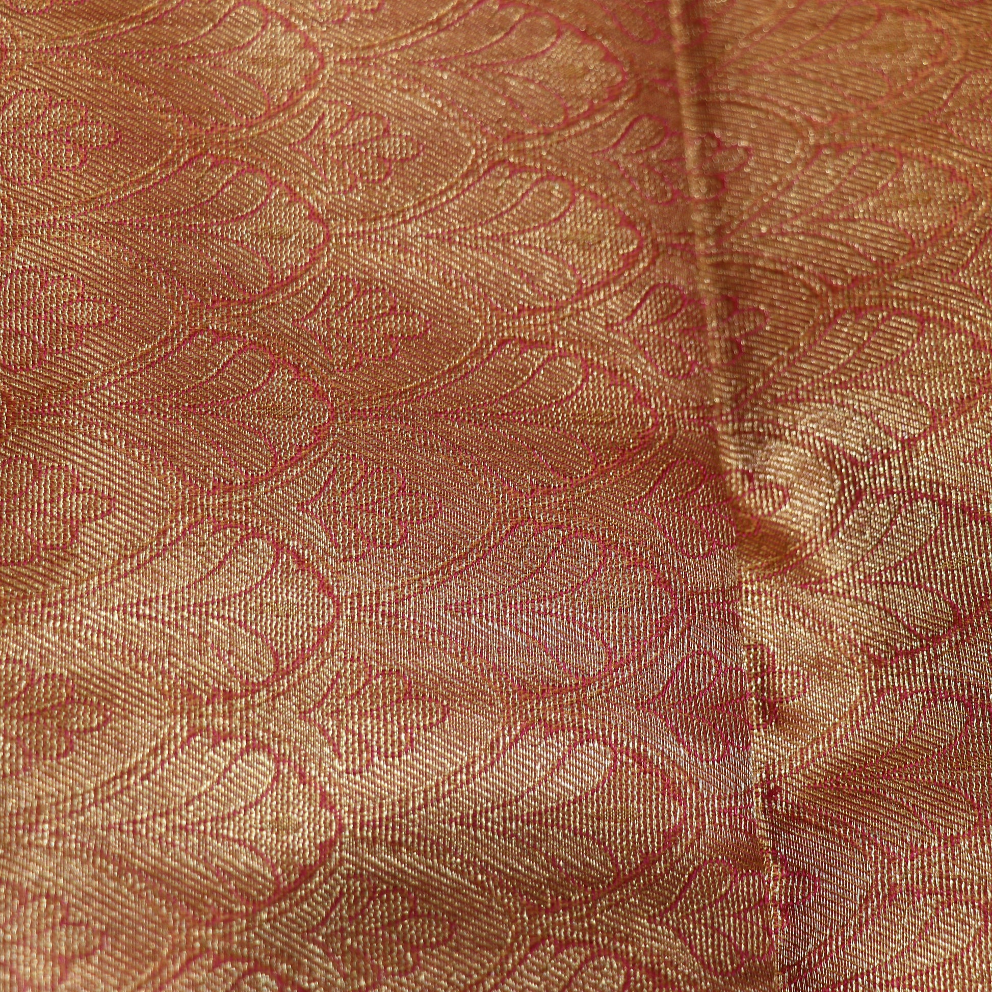 Pure Printed Silk Saree Orange  Colour - Vaishali Silks