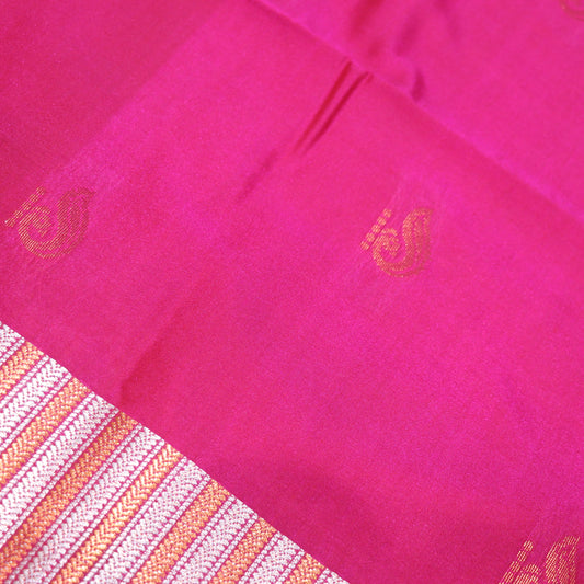 Semi Soft Silk Pink with Sandel - Vaishali Silks