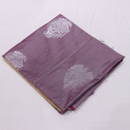 Semi Soft Silk  Dark Onion  Shade with  Sandel Colour - Vaishali Silks