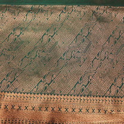 Semi Soft Silk Pink with  Green - Vaishali Silks